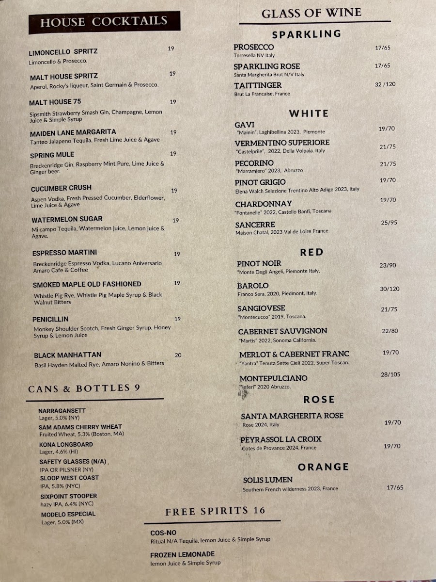 The Malt House Menu - Image 2
